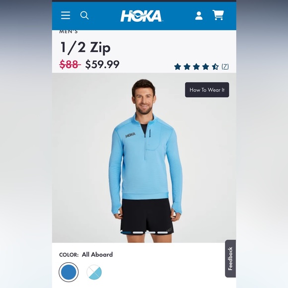 Brand new Men’s hoka 1/2 zip - Picture 3 of 3